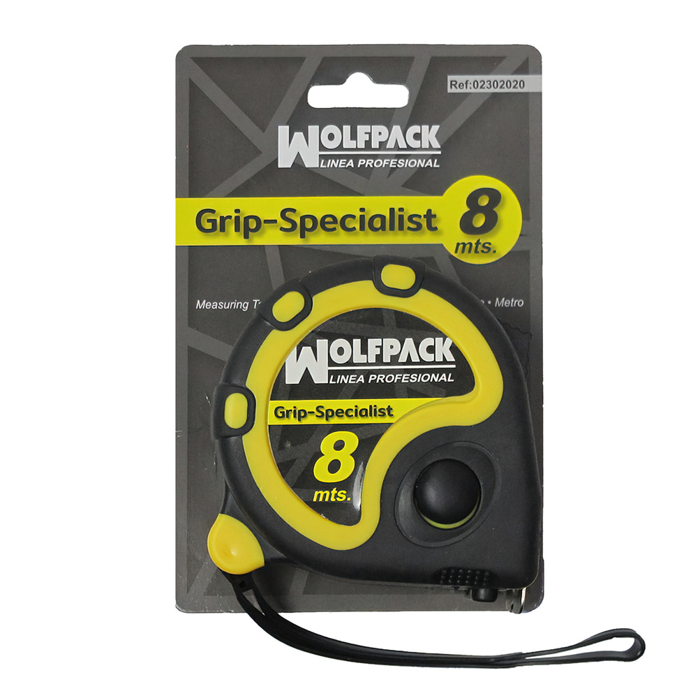 Flexometro 8 Metros Con Freno Wolfpack Grip Special - Imagen 2