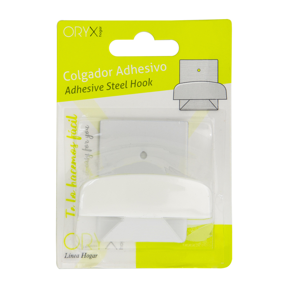 Colgador Percha Adhesivo Acero Inoxidable Color Blanco - Imagen 4