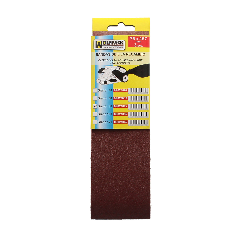 Lija Recambio Banda 75x457 mm. Grano 80 (3 Piezas) - Imagen 4
