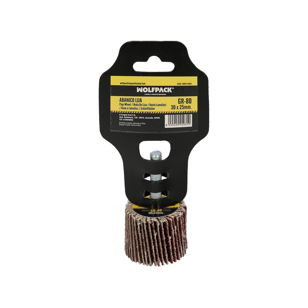 Abanico Lija Grano 80 Medida Ø 30 x 25 mm. Disco Abrasivo Laminas, Ruedas Mil Hojas, Ruedas Abrasivas,Lijado,Desbaste,Pulir - Imagen 5