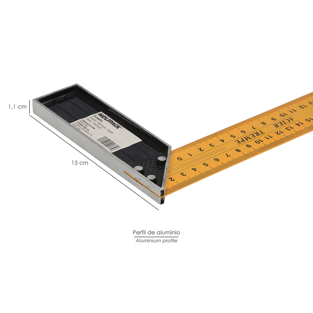 Escuadra Metalica 250 mm. Escuadra Carpintero, Escuadra Construcción, - Imagen 2