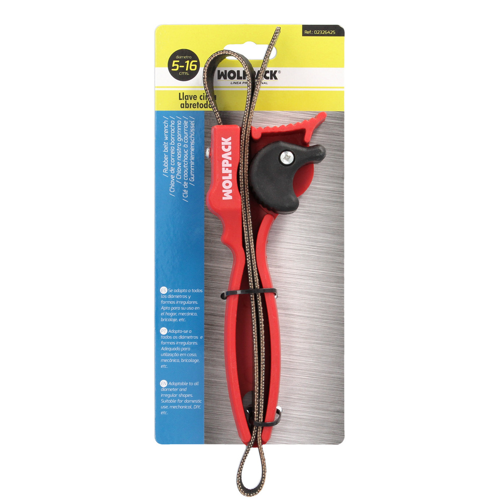 Llave Cinta Abretodo Ø 5 A Ø 16 cm. cinta Caucho Reforzado. Llave Filtros, Llave Tubos, Llave Tuberias, Llave Tapas, - Imagen 4