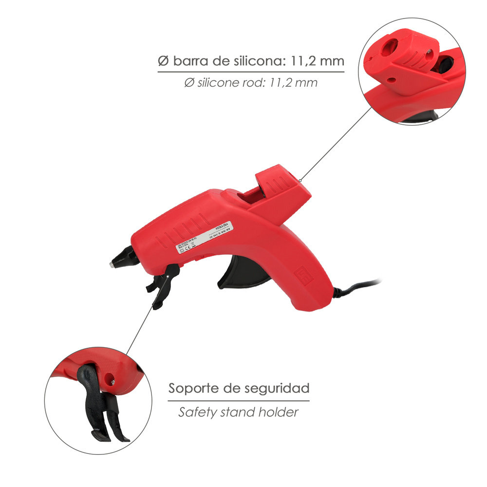 Pistola Termocolante Wolfpack-IDE 80 w. / 11,5 mm Profesional - Imagen 3