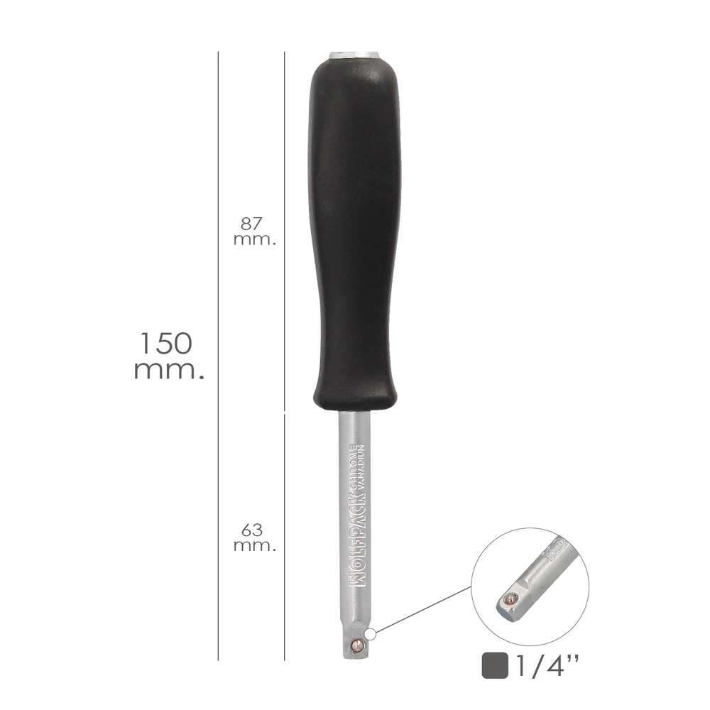 Empuñadura Destornillador Para Vasos 1/4". Prolongador Carraca, Alargador Carraca, Destornillador Vasos - Imagen 2