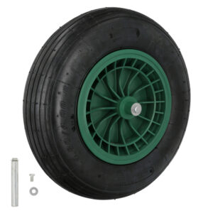 Rueda Carretilla Neumatica Para Carretilla Obra / Jardin Llanta Plastico Eje Ø 20 mm. Rueda Carretilla Jardin, Carro Invernadero