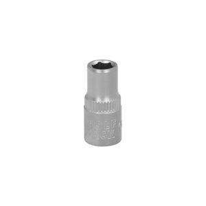 Llave Vaso 1/4" Hexagonal 6 mm. Perfil de 6 caras. Acero Cromo Vanadio, Aristas Redondas