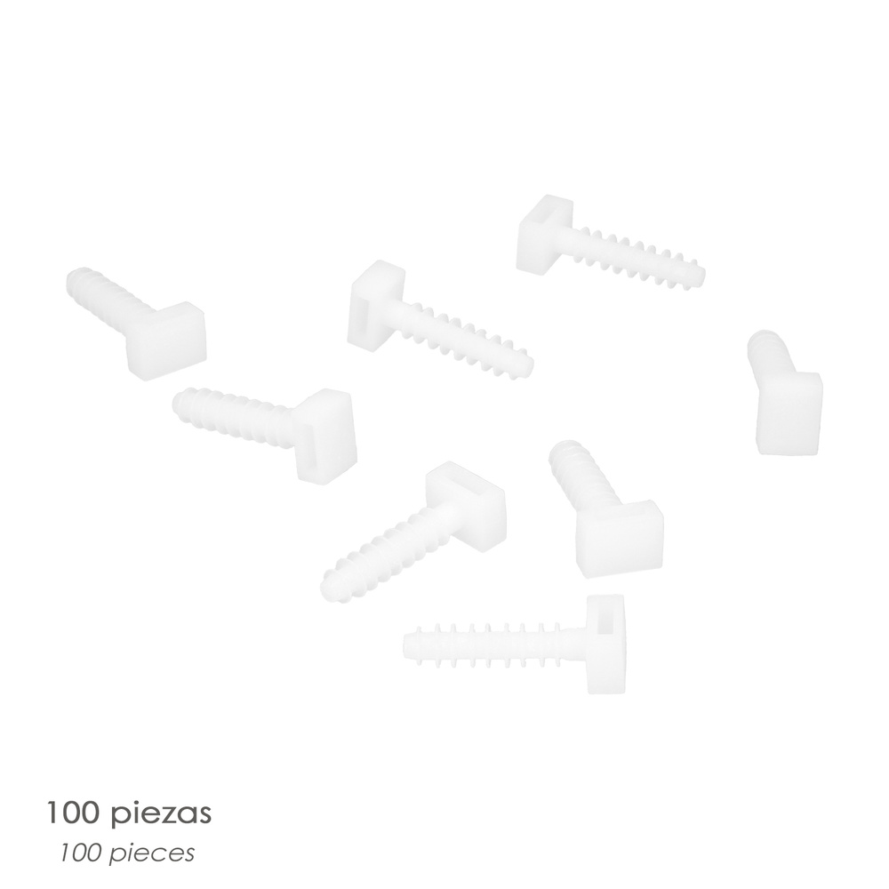Taco Fijación Brida Nylon Blanco 8 mm. (Bolsa 100 Unidades) - Imagen 3