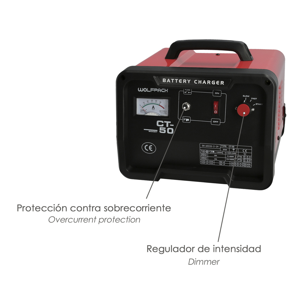 Carga Baterias 12/24V 30-350Ah Con Arrancador - Imagen 4