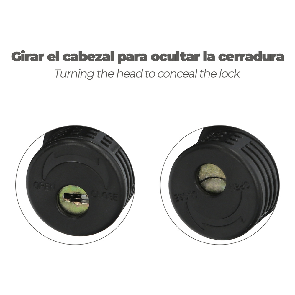 Cable Bicicleta Espiral Con Llave Ø 12 mm. x 150 cm. - Imagen 4