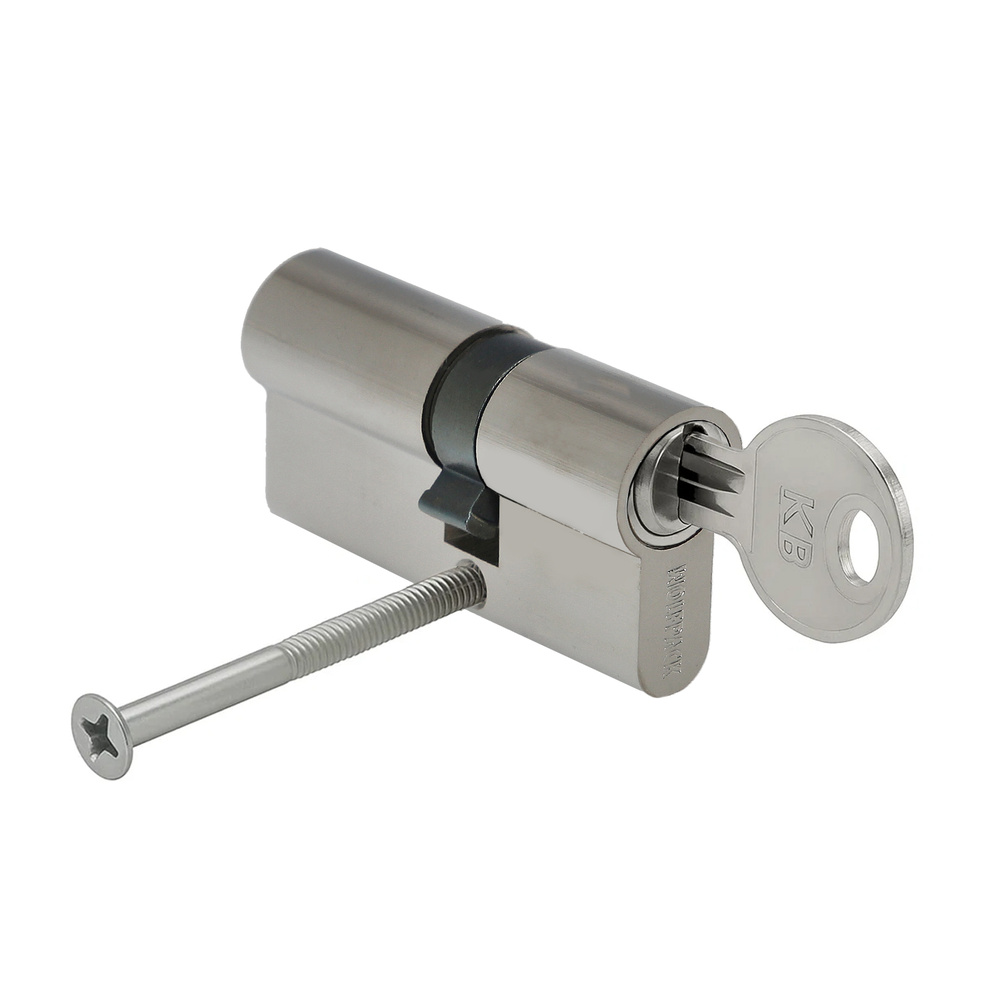 Cilindro Seguridad 30x40 mm/13,5 Leva Corta Niquelado Con 5 llaves - Imagen 4