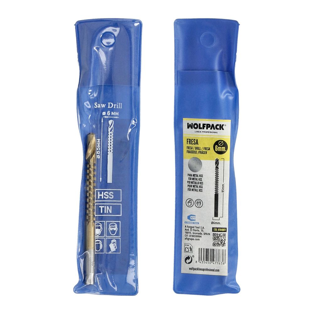 Fresa Rotativa Para Metales HSS Ø 6 x 80 mm. Para Taladro / Fresadora - Imagen 5