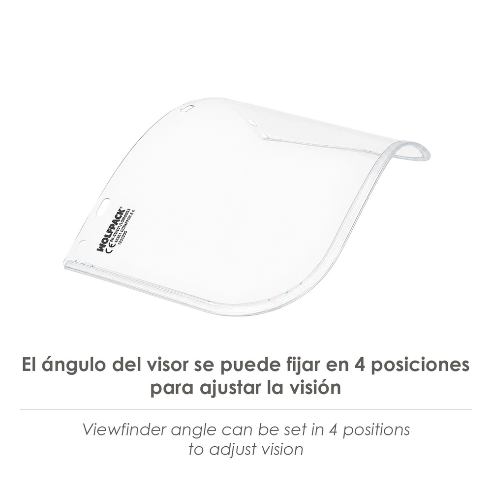 Protector Facial policarbonato Transparente. Recambio - Imagen 3