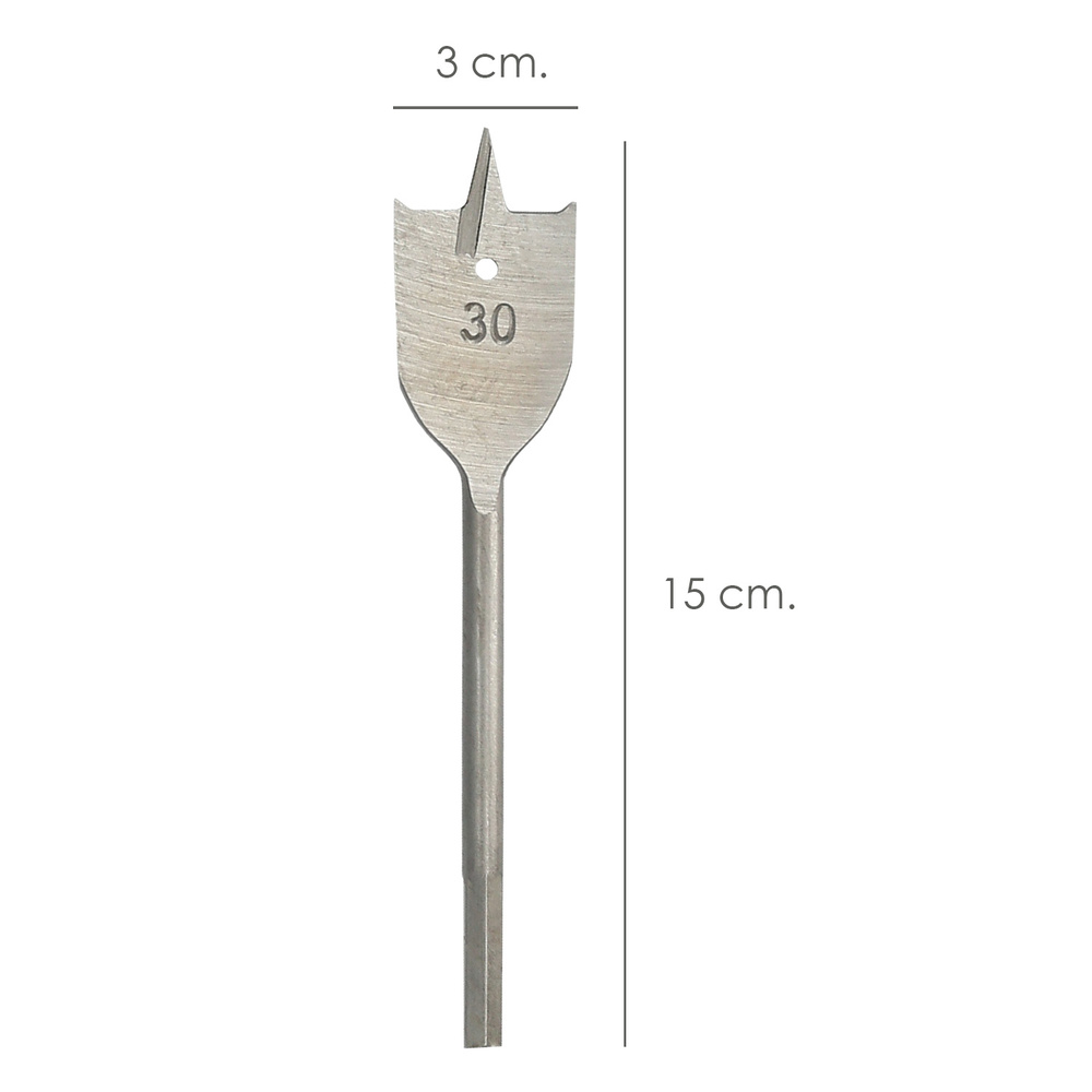 Broca Plana Madera 3 Puntas Wolfpack 30,00 mm. - Imagen 2