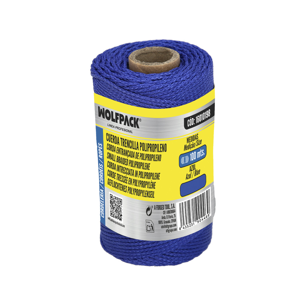 Cuerda Trencilla Polipropileno Azul (Bobina 100 Metros) - Imagen 4