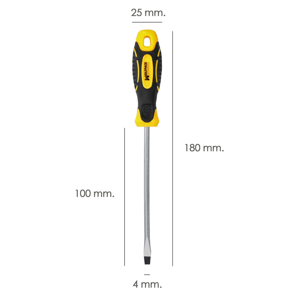 Destornillador Bimaterial Boca Estampada 4x100 mm. - Imagen 2