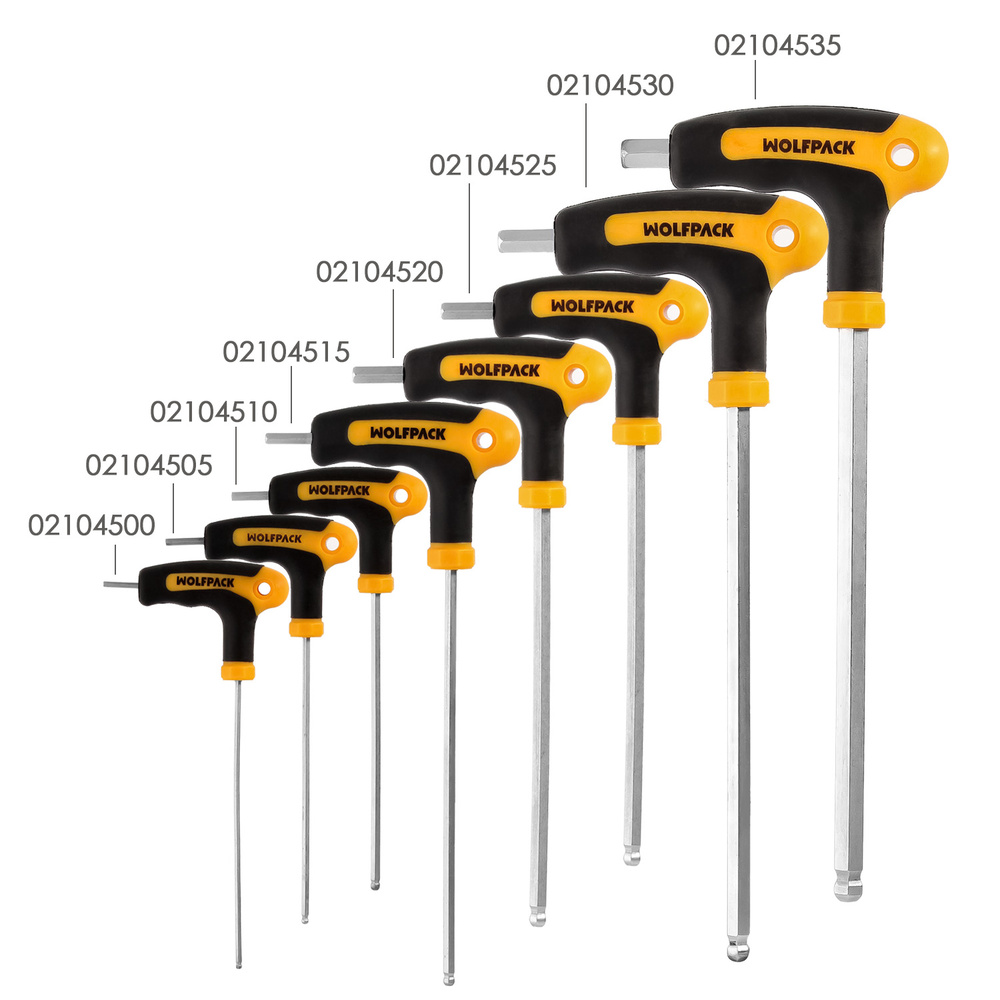Llave Allen Con Bola Mango Bimaterial "Soft Touch" Forma T 3,0 mm. Acero Cromo Vanadio, Destornillador allen, llave hexagonal - Imagen 4
