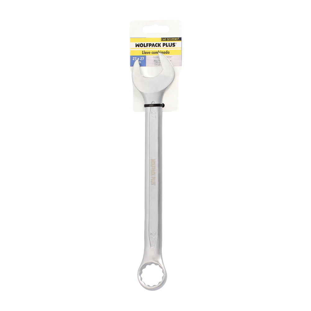Llave Combinada Plus 27x27 Acero Cromo Vanadio DIN 3113. Llave Doble Boca, Llave Fija, Llave Estrella - Imagen 3