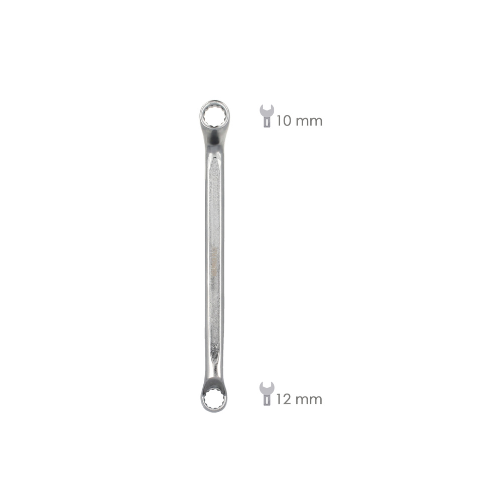 Llave Estrella Acodada Plus Acero Cromo Vanadio 12x13 DIN 838. Llave Doble Boca Acodada, Llave Fija Estrella Acodada - Imagen 2
