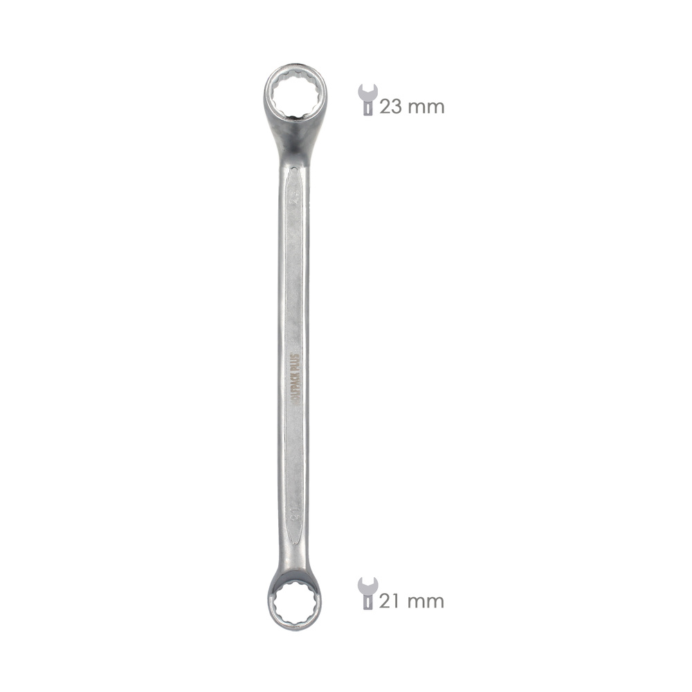 Llave Estrella Acodada Plus Acero Cromo Vanadio 21x23 DIN 838. Llave Doble Boca Acodada, Llave Fija Estrella Acodada - Imagen 2