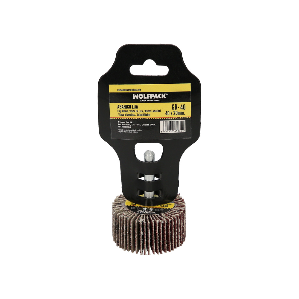 Abanico Lija Grano 40 Medida Ø 40 x 20 mm. Disco Abrasivo Laminas, Ruedas Mil Hojas, Ruedas Abrasivas,Lijado,Desbaste,Pulir - Imagen 5