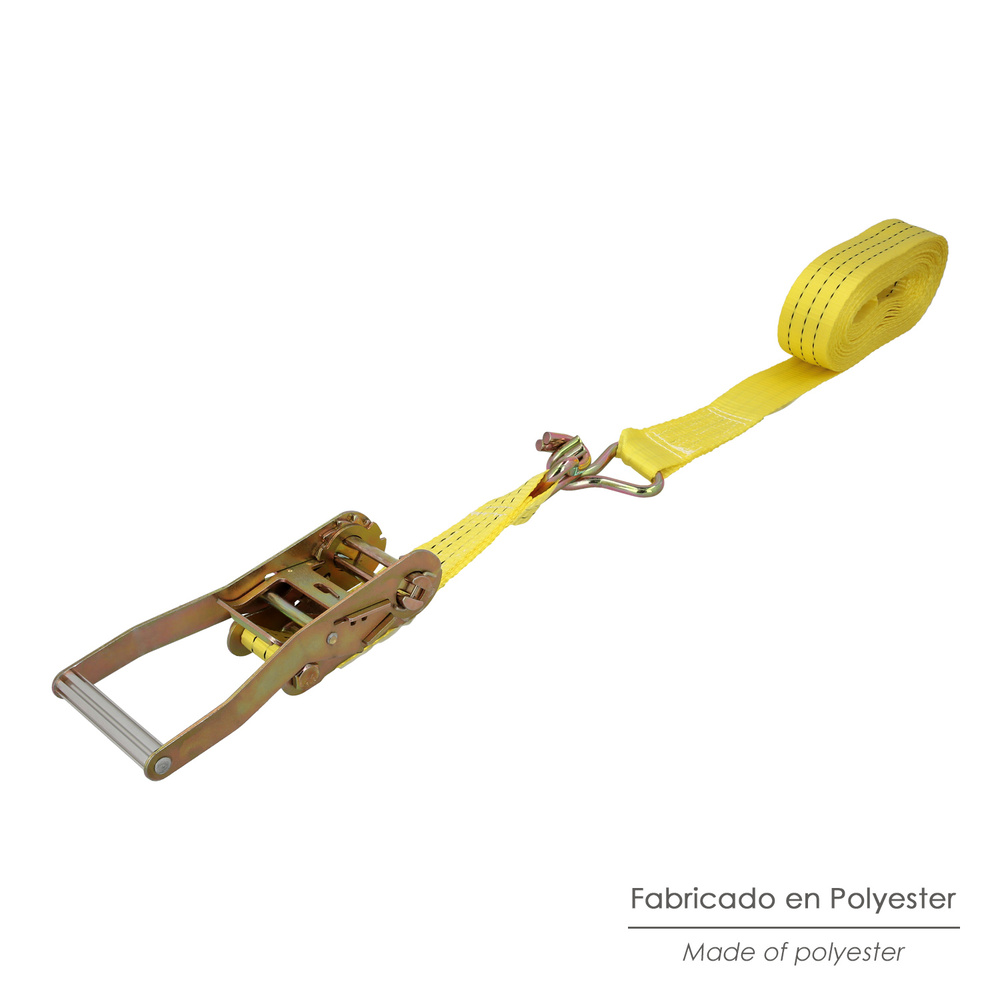 Cinta De Amarre Con Ratchet 9 metros x 50 mm. Trinquete Metalico Automatico, Cincha, Eslinga Mercancia, Correa Sujeción - Imagen 5