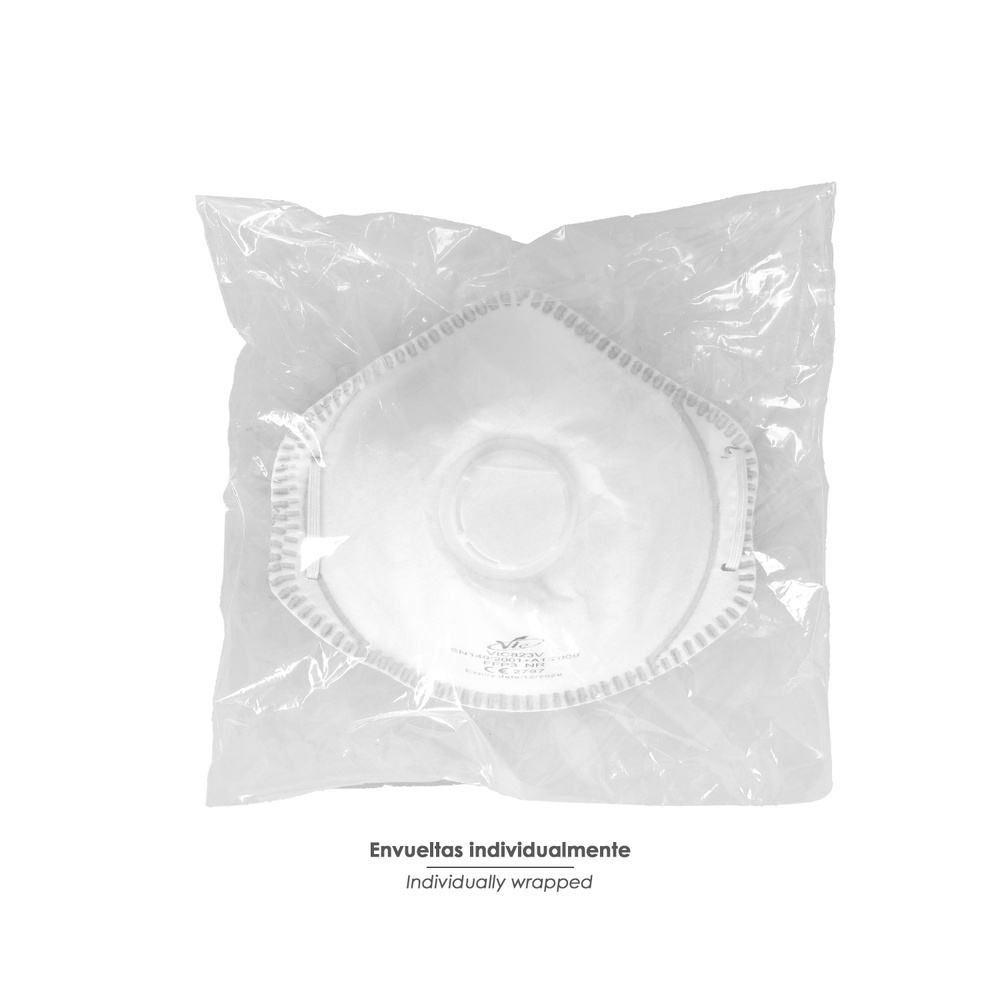 Mascarilla Respiratoria FFP3 Con Valvula (10 Unidades) - Imagen 4