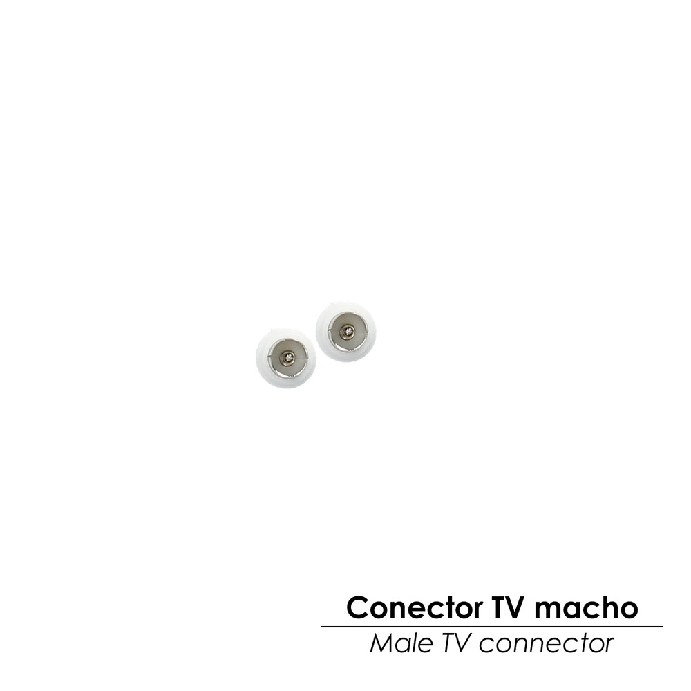 Conector TV Macho Recto 9,5 mm. - Imagen 3