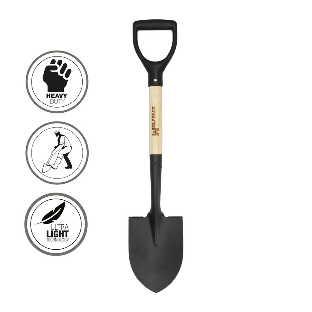 Pala Pequeña Mango Madera Punta Mango Anilla 75 cm. minipala, Pala Jardineria,transplantes, Camping, Montañismo, Acampada - Imagen 5