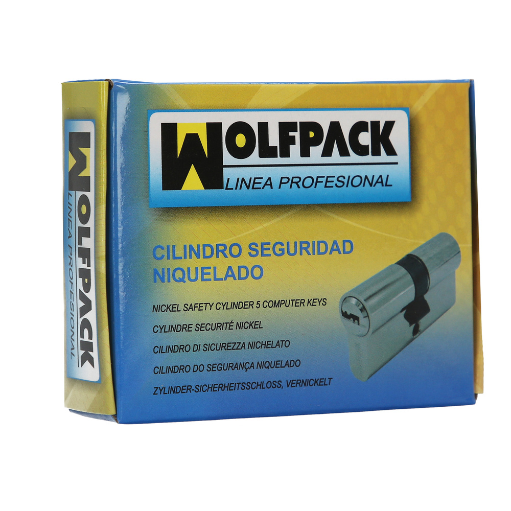 Cilindro Seguridad 30x40 mm/13,5 Leva Corta Niquelado Con 5 llaves - Imagen 5
