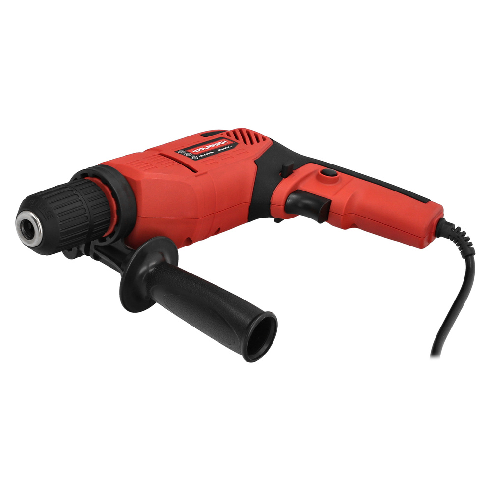 Taladro Percutor 550 Watt 13 mm. Con Variador de Velocidad. Incluye Empuñadura y Guia Metalica. - Imagen 4