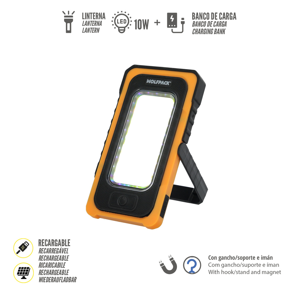 Linterna Led Solar Recargable 10 Watt 750 Lumenes - Imagen 5