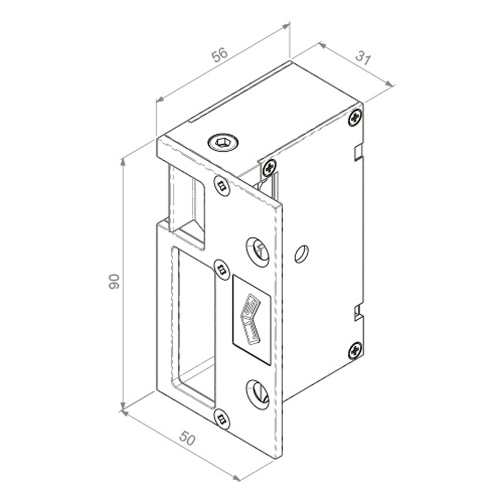 Cerradura Eléctrica JIS 1093 Reversible Automatico Sobreponer Horizontal - Imagen 2
