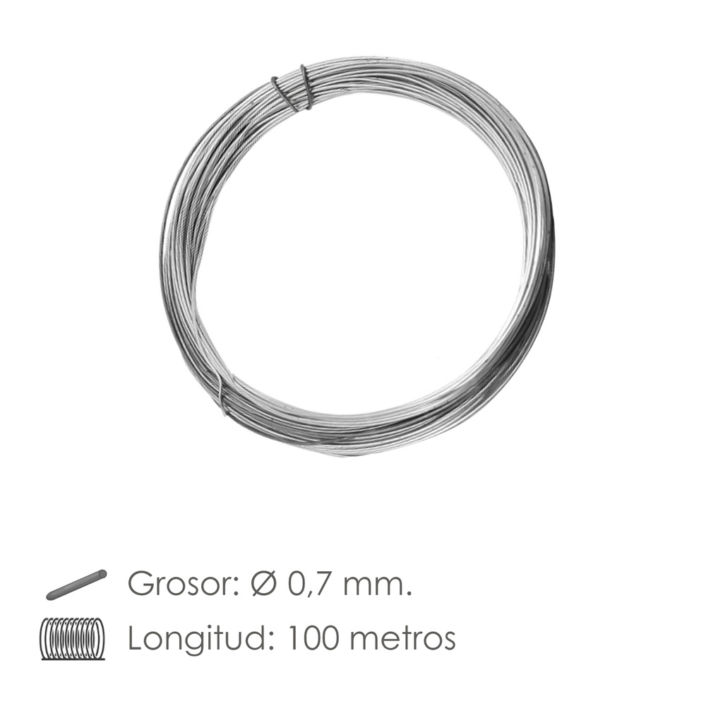 Alambre Galvanizado 0,70 mm / 2 (Rollo 100 metros) - Imagen 2