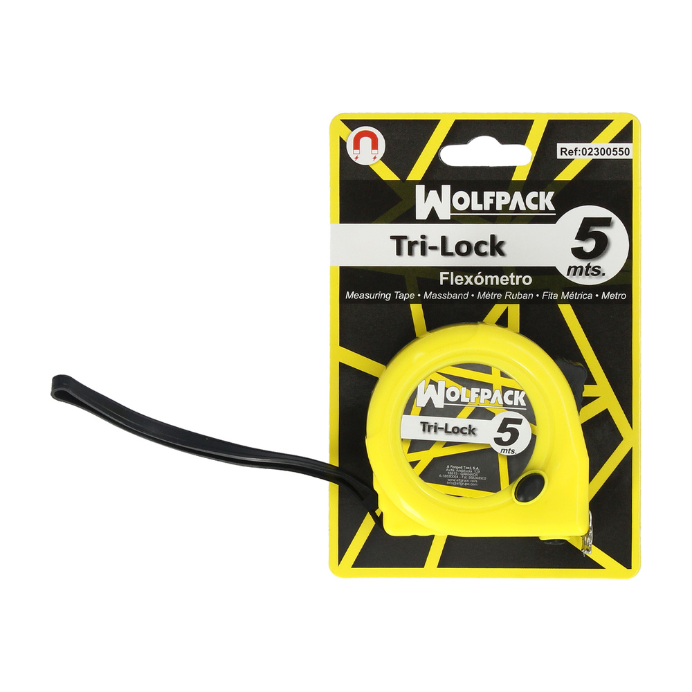 Flexometro Magnético Amarillo Con Freno 5 Metros / 19 mm. - Imagen 5