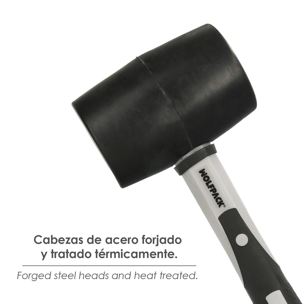Maza Goma Mango Fibra Vidrio 500 Grms - Imagen 3