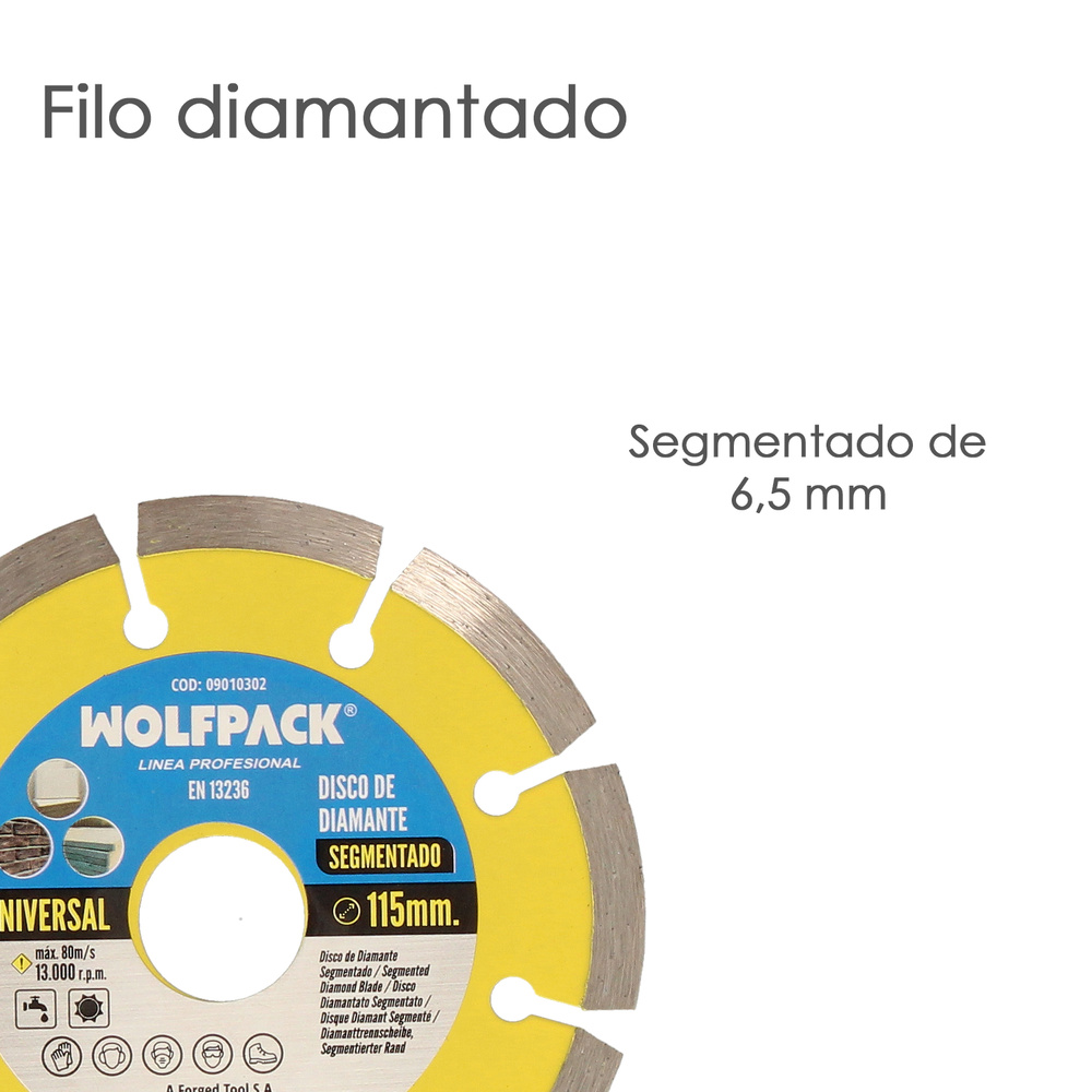 Disco Diamante 115 mm. General Obra Segmentado Sinterizado - Imagen 3