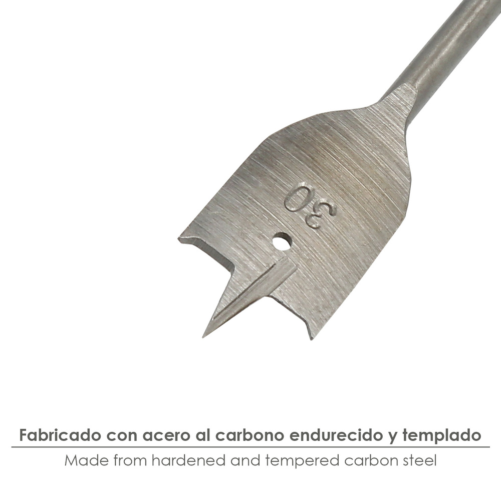 Broca Plana Madera 3 Puntas Wolfpack 30,00 mm. - Imagen 3