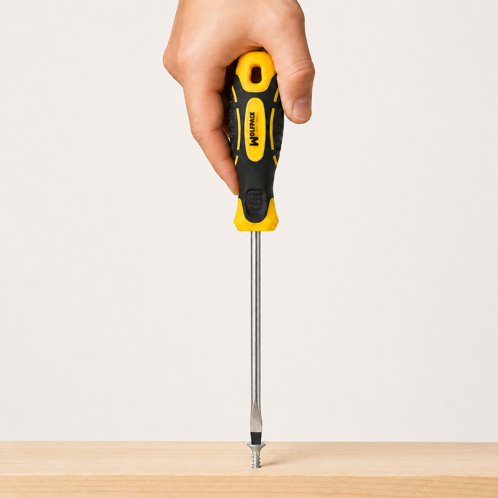 Destornillador Bimaterial Boca Estampada 3x100 mm. - Imagen 4