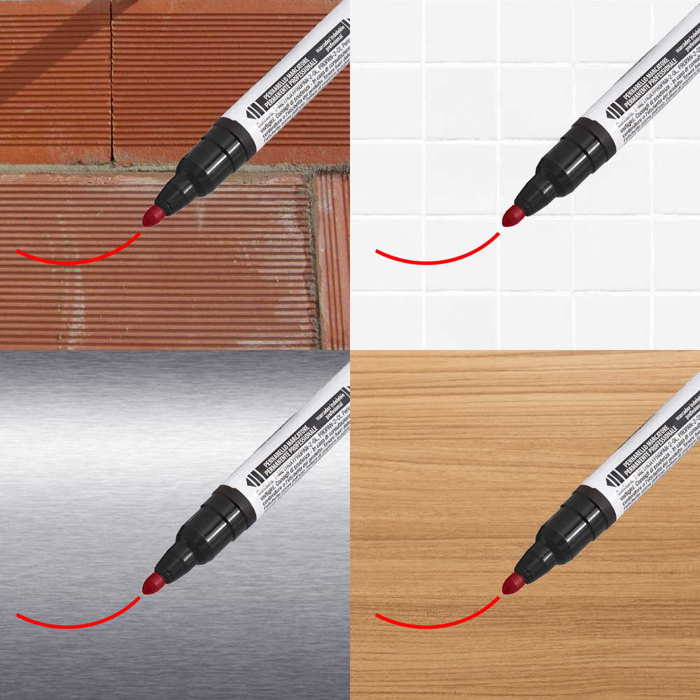Rotulador Permanente Profesional Rojo - Imagen 2