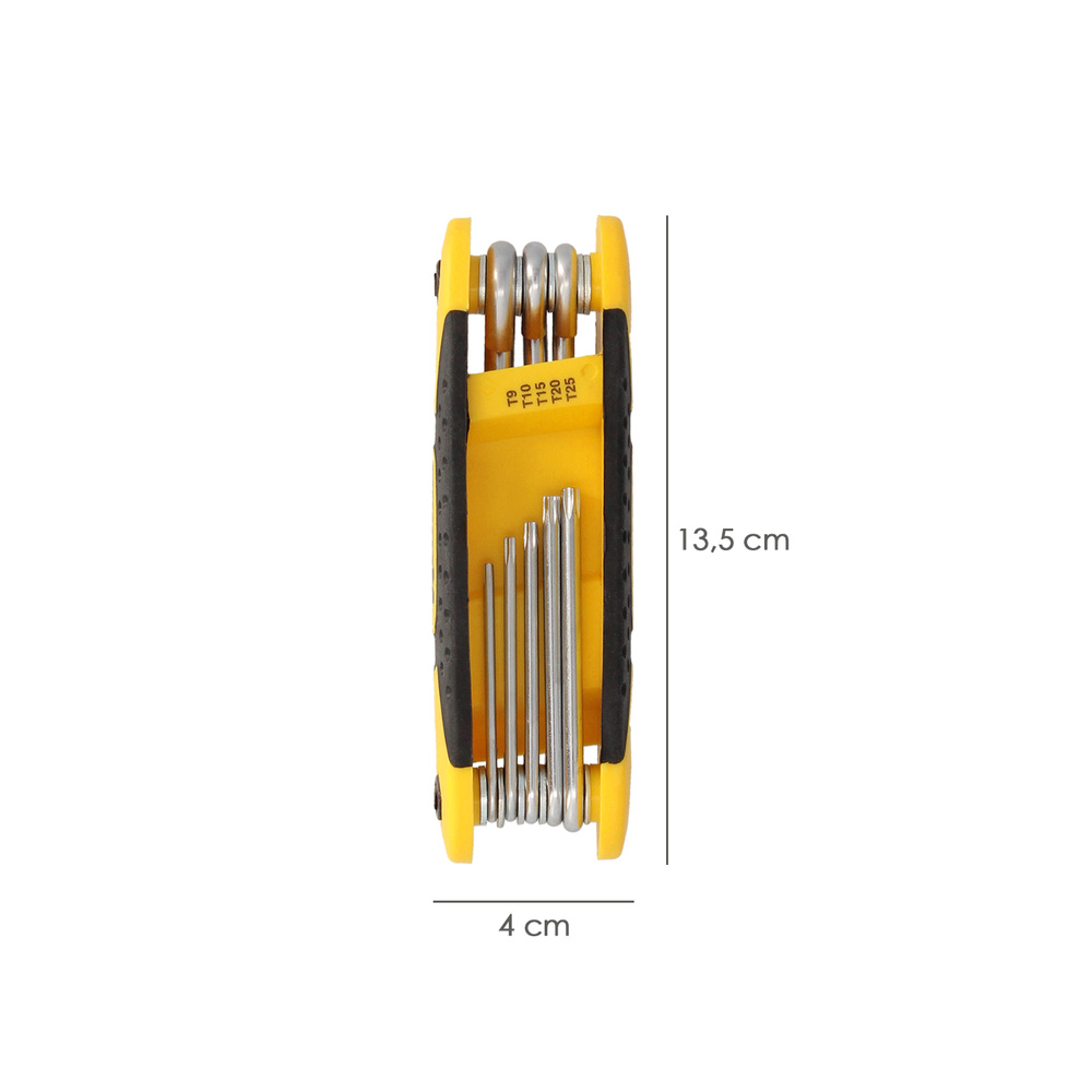 Juego Llaves Torx Plegable 8 Piezas Inviolable, Llave Torx Hexagonal, Llave Estrella, Llave Allen Estrella - Imagen 2