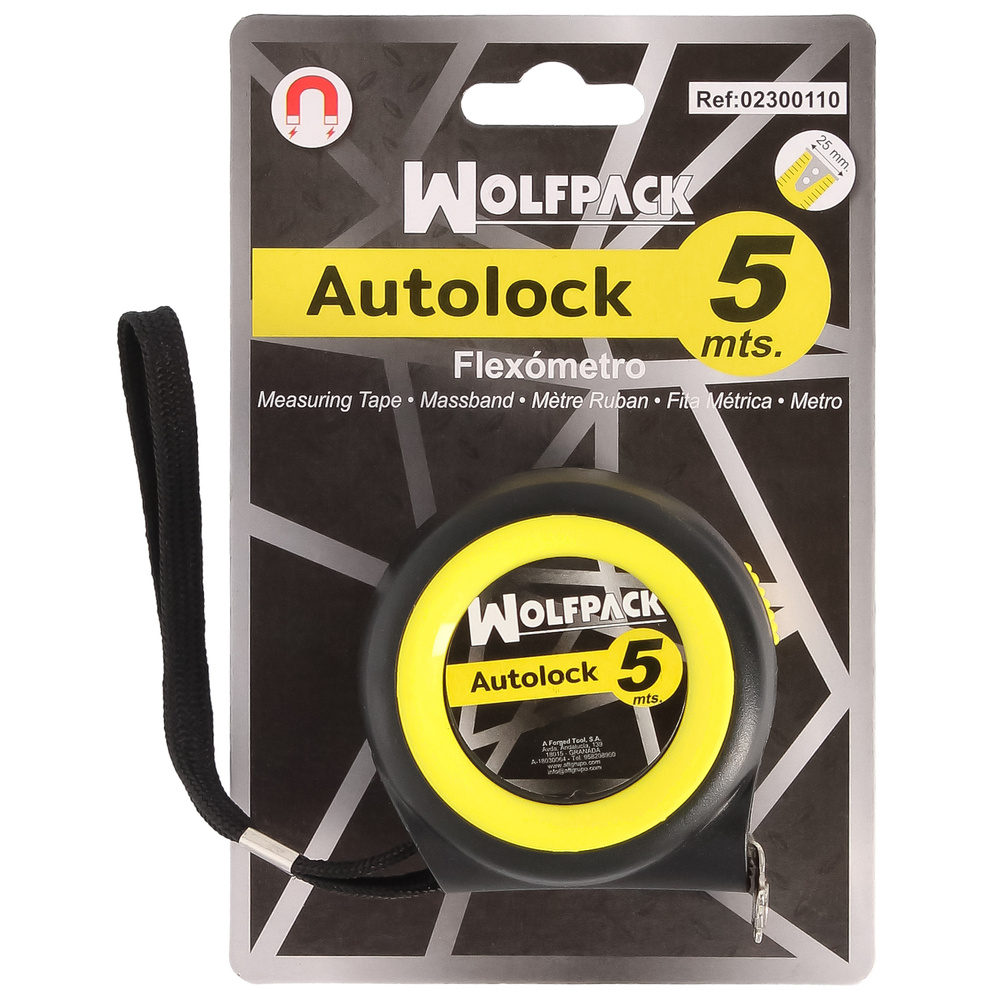 Flexometro Sistema Autolock Con Freno Automatico Longitud 5 Metros Ancho Cinta 25 mm. Magnetico. Cinta Metrica Freno Automatico - Imagen 4
