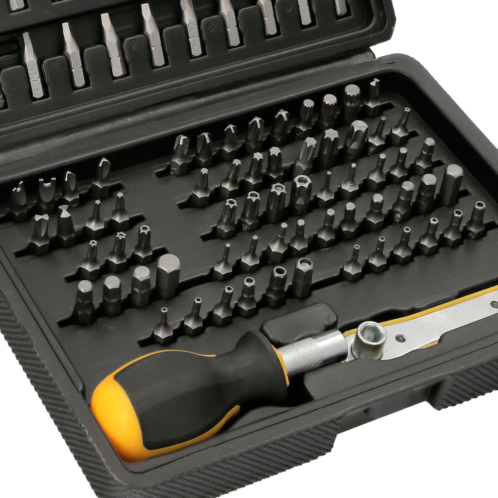 Juego Puntas con Destornillador 1/4" 99 Pzs. Con Apadtador. Cromo Vanadio, Kit Llave Combinada, Kit Carraca, - Imagen 4