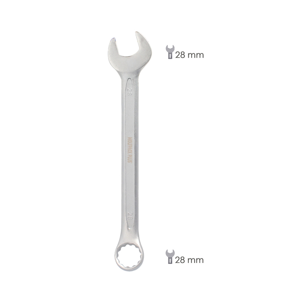 Llave Combinada Plus 28x28 Acero Cromo Vanadio DIN 3113. Llave Doble Boca, Llave Fija, Llave Estrella - Imagen 2