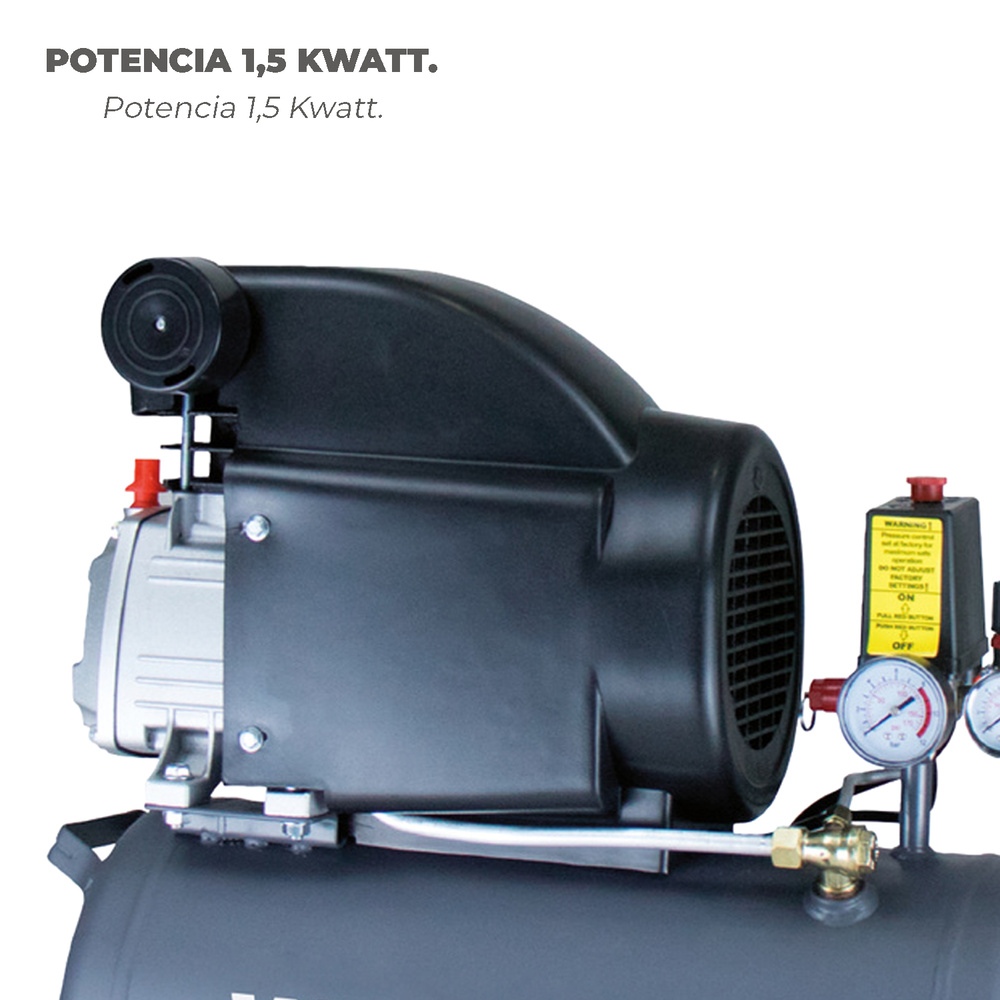 Compresor Aire 24 Litros / 8 Bares / 1,5 Kw - 2,0 HP - Imagen 4