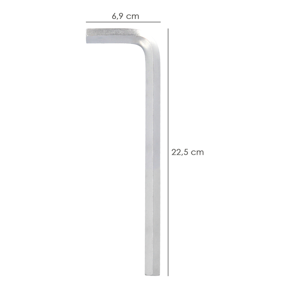 Llave Allen Larga Acero Cromo Vanadio Profesional 14,0 mm. Llave Hexagonal, Llave Allen Taller Mecanica, Llave Allen Bricolaje - Imagen 2