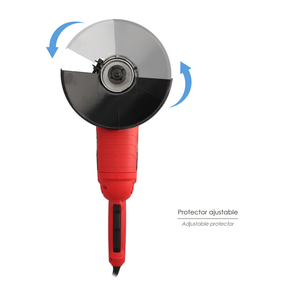 Amoladora Angular 2.400 Watt. Disco Ø 230 mm. 6.500 R.P.M. Mango 3 Posiciones Eje M14 Protector Disco Ajustable, Anti arranque - Imagen 5