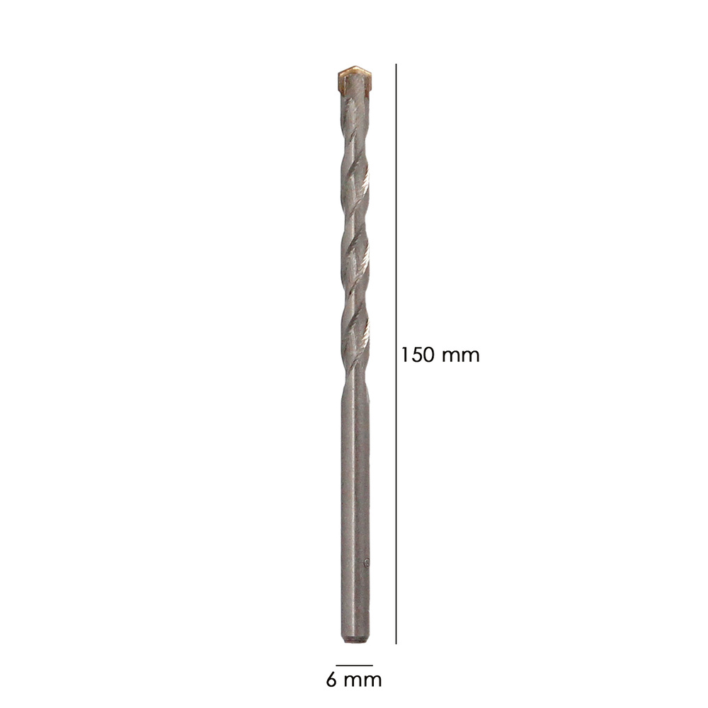 Broca Widia Piedra / Hormigón Ø 6 mm. Din 8039 Punta de Tungsteno. - Imagen 2