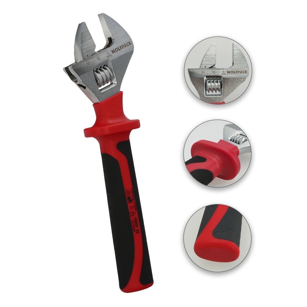 Llave Ajustable Aislada VDE 8". Llave Ajustable Aislada, Llave Inglesa, Llave Moleta Aislada, - Imagen 5