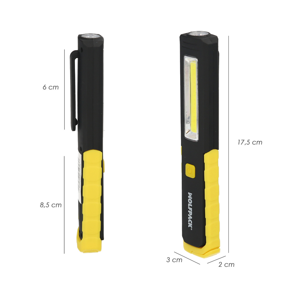 Linterna LED Multifunción Tipo Boligrafo Recargable (900 mAh) 200 Lumenes Con Iman, Gancho y Soporte Ajustable. - Imagen 5