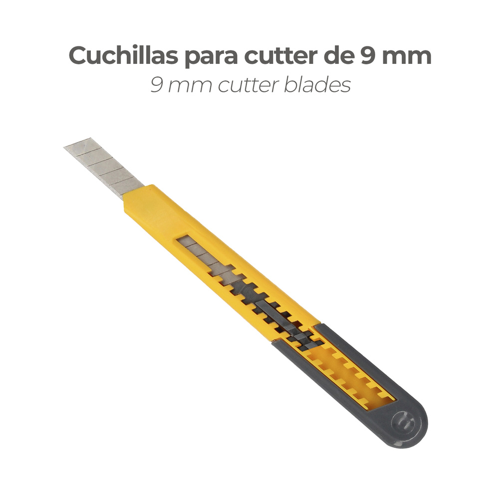 Hoja Cutter 9 mm. (Estuche 10 Piezas) Acero Sk5 - Imagen 4
